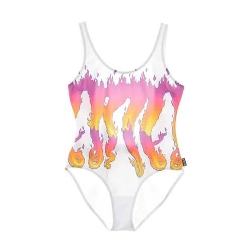 White Flames One Piece Swimsuit - Octopus - Modalova