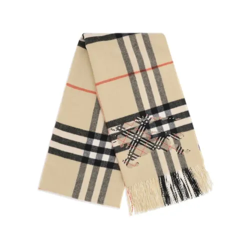Cashmere Check Wide Scarf - Burberry - Modalova