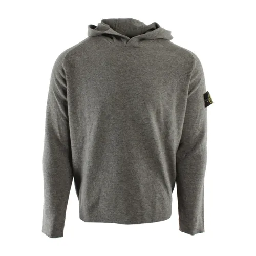 Sudadera con Capucha y Ribete Acanalado - Stone Island - Modalova