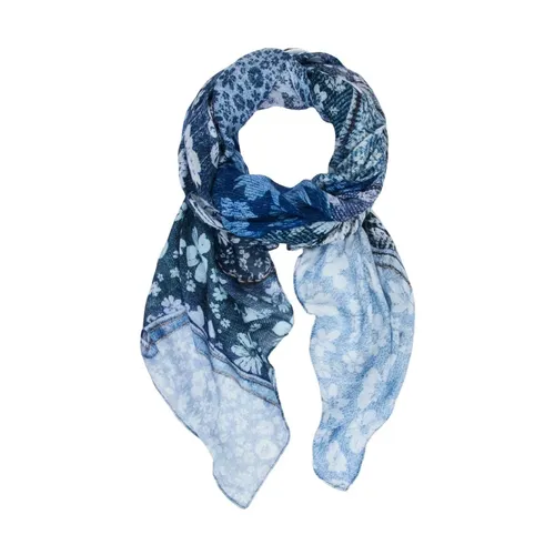 Floral Pattern Viscose Scarf - Desigual - Modalova
