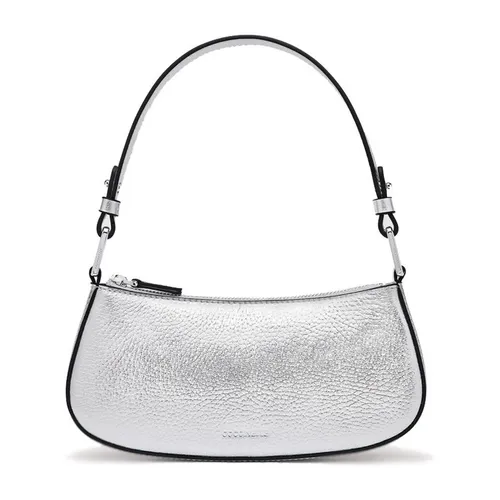 Silver Shoulder Bag with Zip Closure - Coccinelle - Modalova