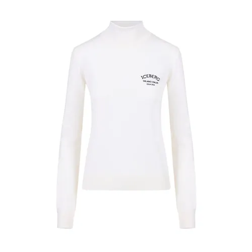 Wool Mock-Neck Sweater - Iceberg - Modalova