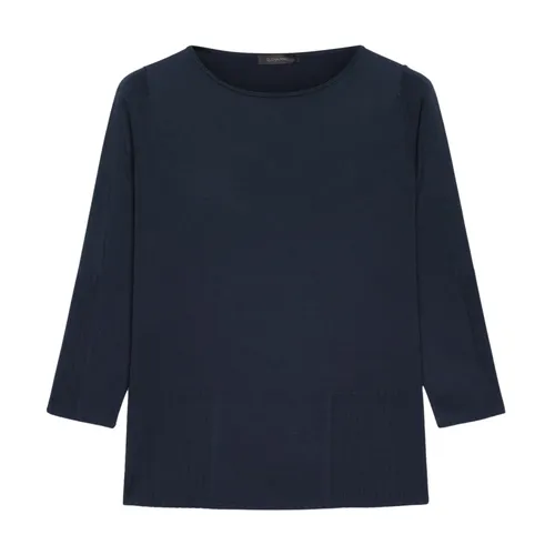 Ribbed High Neck Sweater - Elena Mirò - Modalova