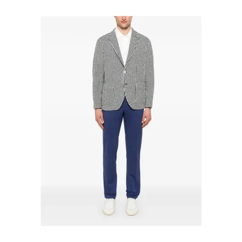 Blue Button-Up Jacket with Pockets - Circolo 1901 - Modalova