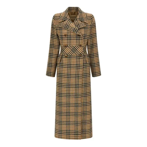 Houndstooth Wool Coat - Valentino Garavani - Modalova