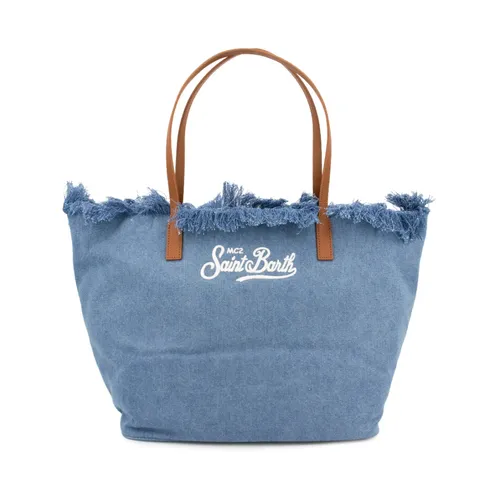 Striped Fringed Beach Bag - MC2 Saint Barth - Modalova