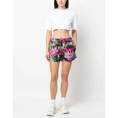 Floral Print Drawstring Shorts - Moncler - Modalova