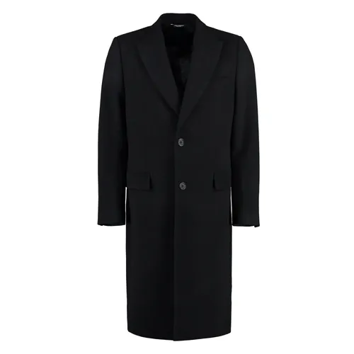 Essential Line Single-Breasted Wool Coat - Dolce & Gabbana - Modalova