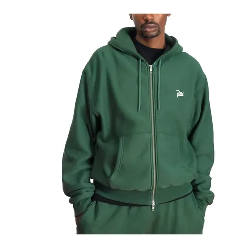 Felpa con Cerniera Classica Verde - Patta - Modalova