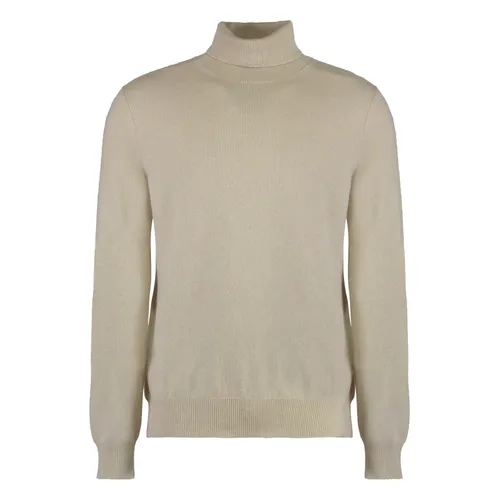 Cashmere Turtleneck Pullover, Ribbed Knit Edges - Moorer - Modalova