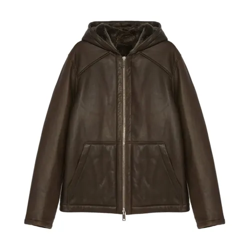 Jackets > Leather Jackets - - Yves Salomon - Modalova