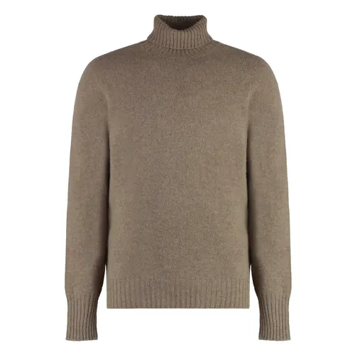 Ribbed Wool Turtleneck Sweater - Drumohr - Modalova