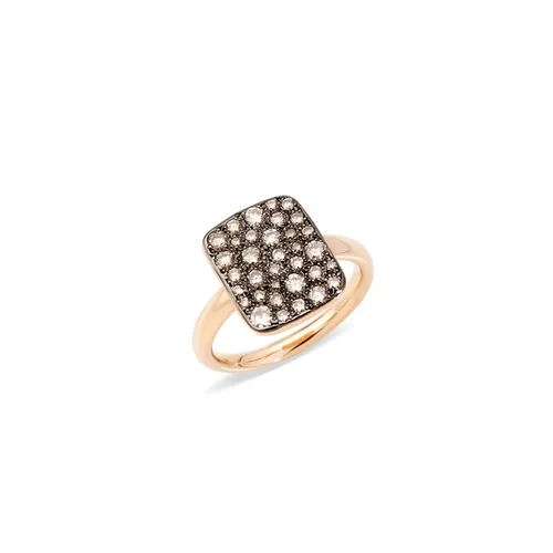 Sandstone Diamond Brown Rectangular Ring - Pomellato - Modalova