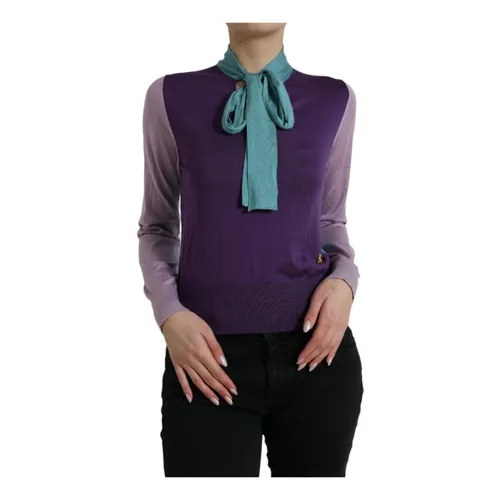 Silk Bow Pullover Sweater - Dolce & Gabbana - Modalova