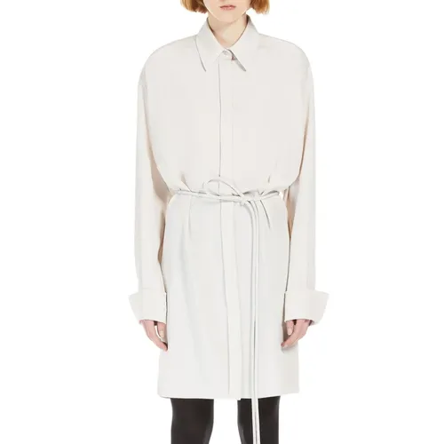 Oversize Silk Shirt Cement Grey - Sportmax - Modalova