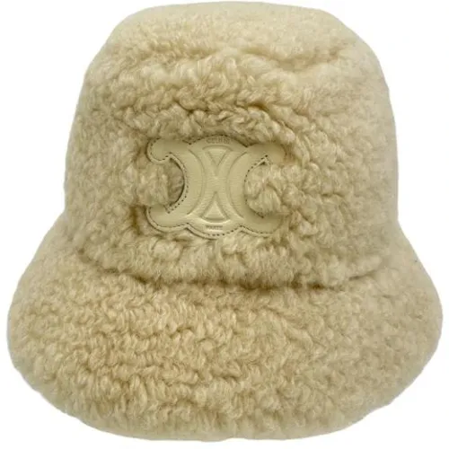 Pre-owned Triomphe Cashmere Cotton Bucket Hat - Celine Vintage - Modalova