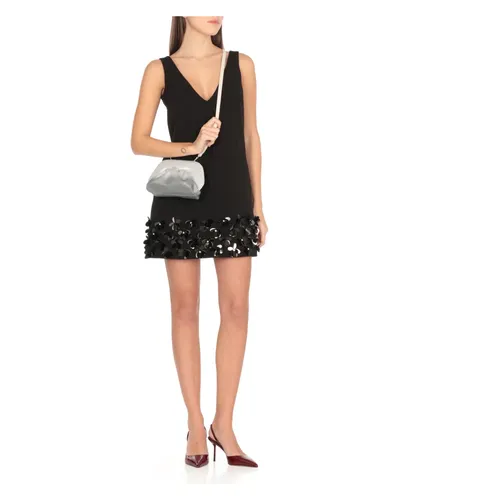 Silver Strass Pattern Pochette Bag - THEMOIRè - Modalova
