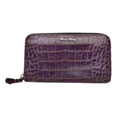 Pre-owned Leather Wallet - Miu Miu Pre-owned - Modalova