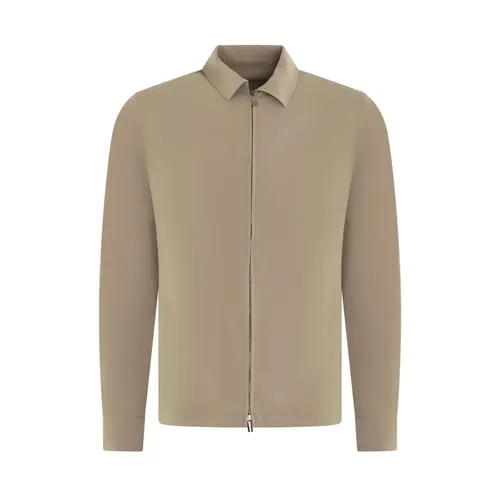 Tech Stretch Overshirt Beige - Valenza - Modalova