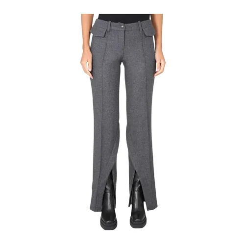 Grenada Wool Blend Split Hem Trousers - The Mannei - Modalova
