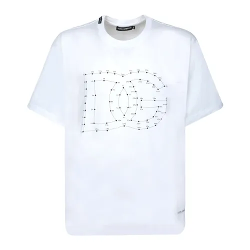 Cotton T-shirt with Logo - Dolce & Gabbana - Modalova