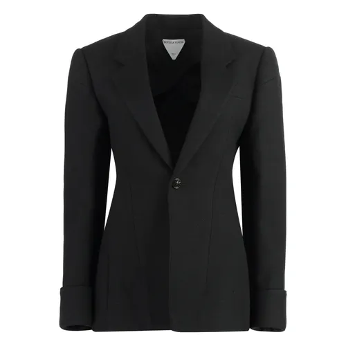 Cotton Blend Single-Breast Jacket - Bottega Veneta - Modalova