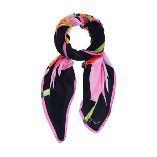 Floral Pattern Viscose Scarf - Desigual - Modalova