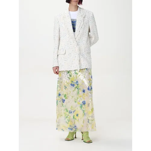 Fringe Tweed Blazer - Msgm - Modalova