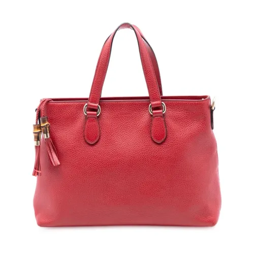 Pre-owned Leather Top Handle Bag - Gucci Vintage - Modalova