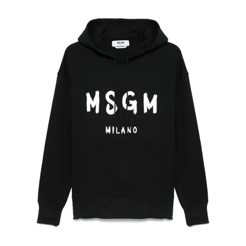 Black Silk Nylon Sweater - Msgm - Modalova