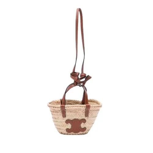 Pre-owned Raffia Bucket Bag - Celine Vintage - Modalova