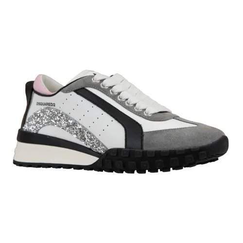 Lace-Up Leather Sneakers - Dsquared2 - Modalova