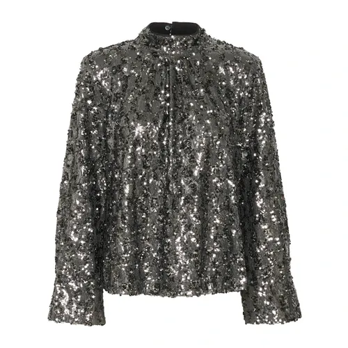 Sequin Blouse Greystructure - Gestuz - Modalova