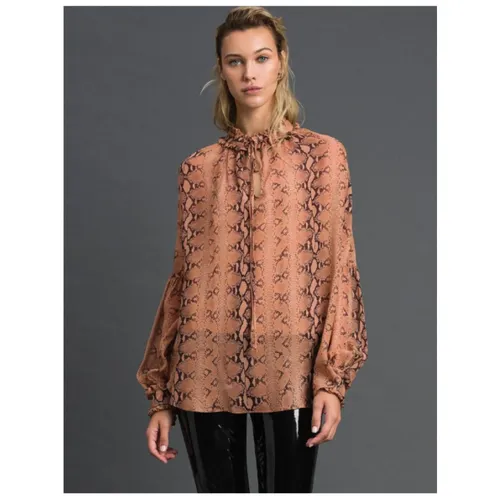 Python Print Blouse with Ruffled Sleeves - Twinset - Modalova