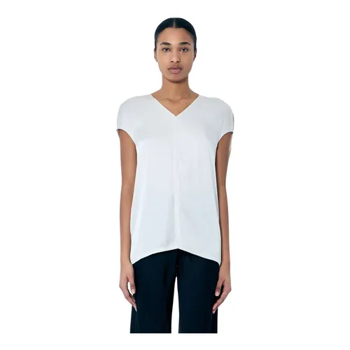Satin V-Neck Panel Top - Rick Owens - Modalova