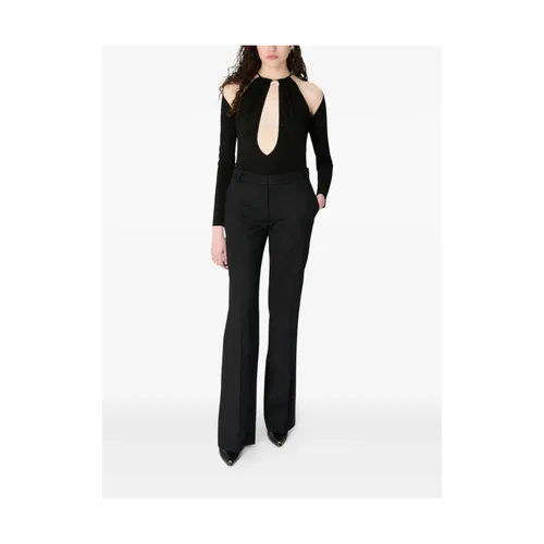 Black Draped Keyhole Detail Top - Marine Serre - Modalova