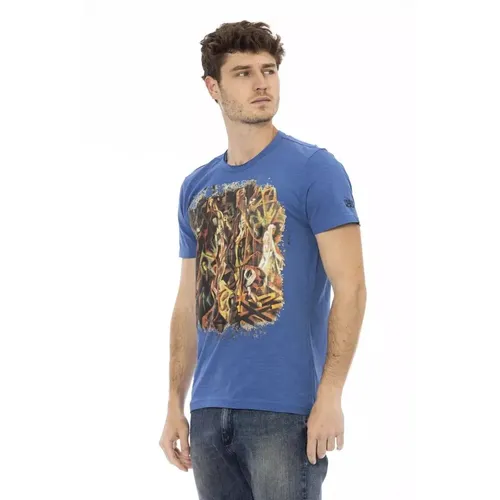 Blue Frontprint Tee Casual Elegance - Trussardi - Modalova