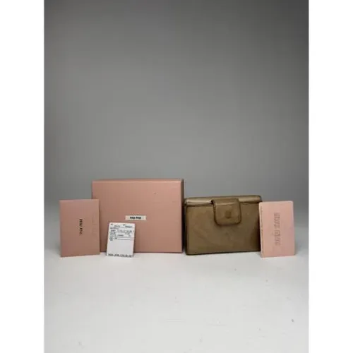 Pre-owned Leather Wallet - Miu Miu Pre-owned - Modalova