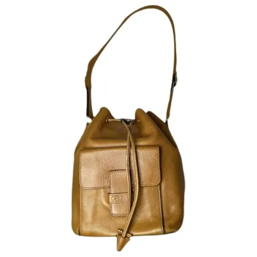 Pre-owned Leather Bucket Bag - Celine Vintage - Modalova