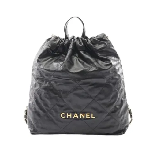 Pre-owned Vintage Leather Backpack - Chanel Vintage - Modalova