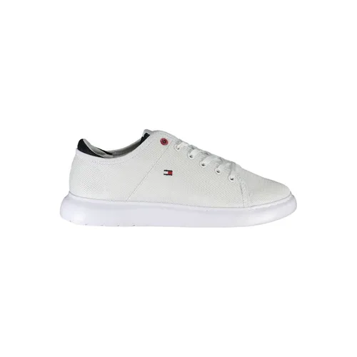 White Polyester Sneaker with Contrasting Details - Tommy Hilfiger - Modalova