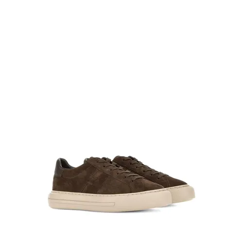 Suede Lace-Up Sneakers - Hogan - Modalova