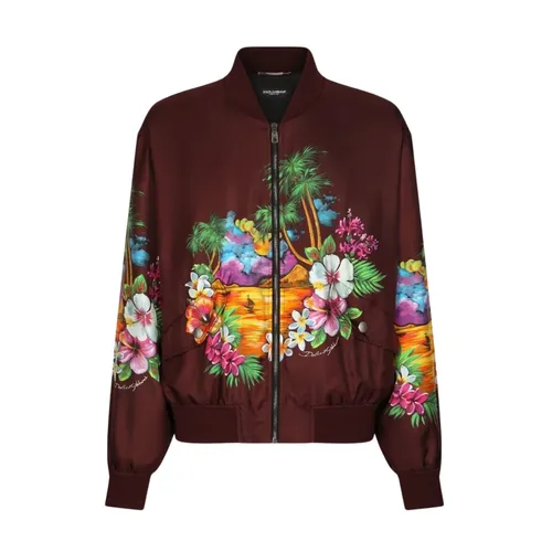 Multicolour Stretch Jersey Jacket - Dolce & Gabbana - Modalova
