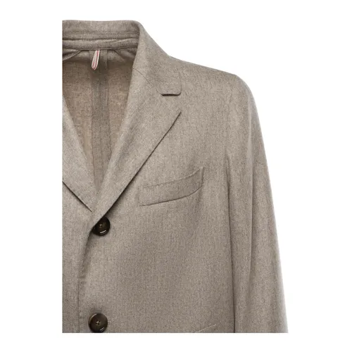 Single-Breasted Wool Blend Coat - Santaniello - Modalova
