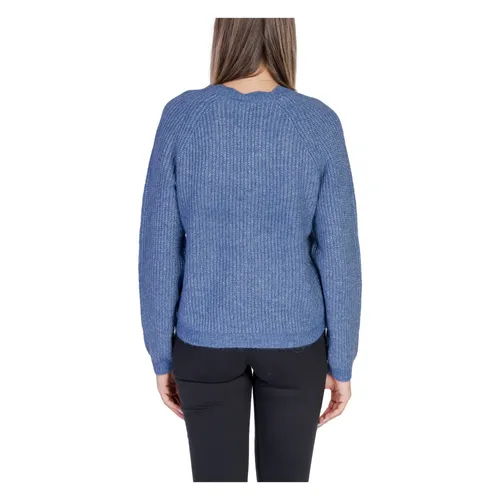 Blue V-Neck Button-Up Cardigan - Vila - Modalova