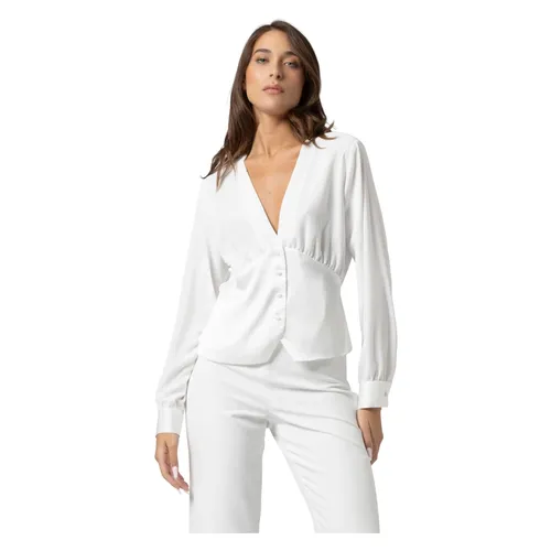 Two tone long sleeved blouse - Kocca - Modalova