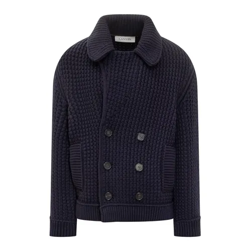 Oversized Wool Pea Coat - Lanvin - Modalova
