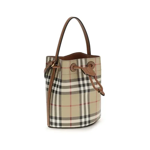 Mini Check Bucket Bag - Burberry - Modalova