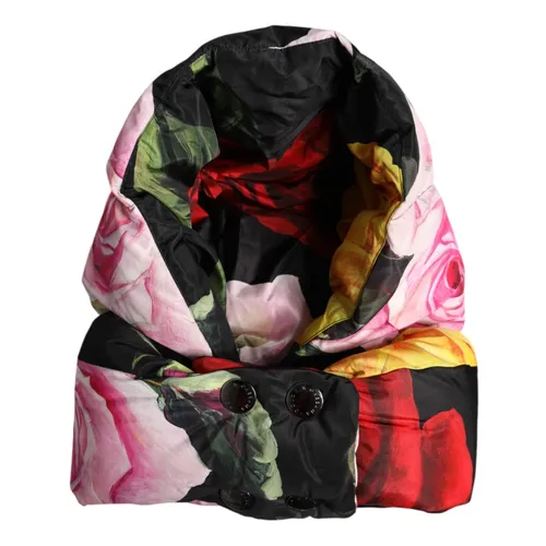 Black Floral Print Head Wrap Hat - Dolce & Gabbana - Modalova