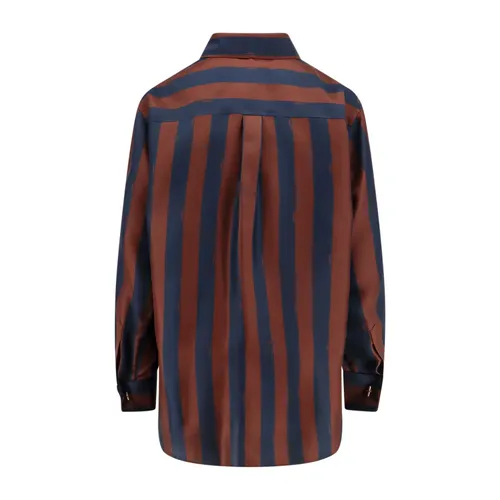 Silk Shirt with Hidden Buttons - Fendi - Modalova